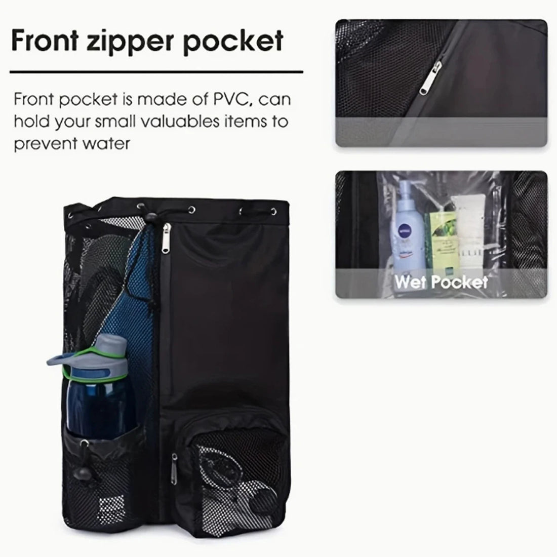 Mesh Drawstring Gym Backpack