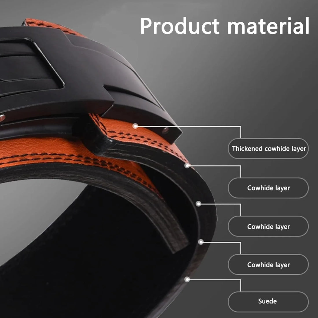 Leather Powerlifting Lever Belt
