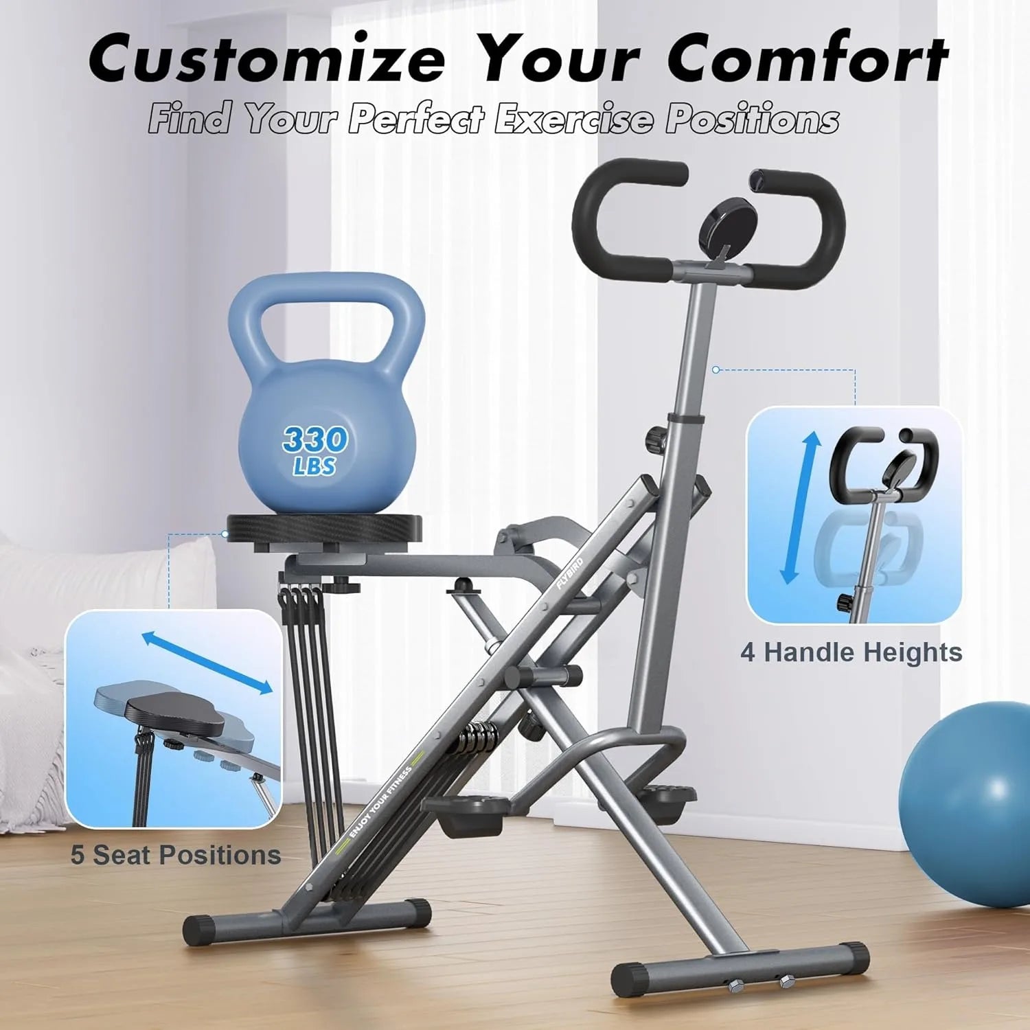 Foldable Squat Row Machine