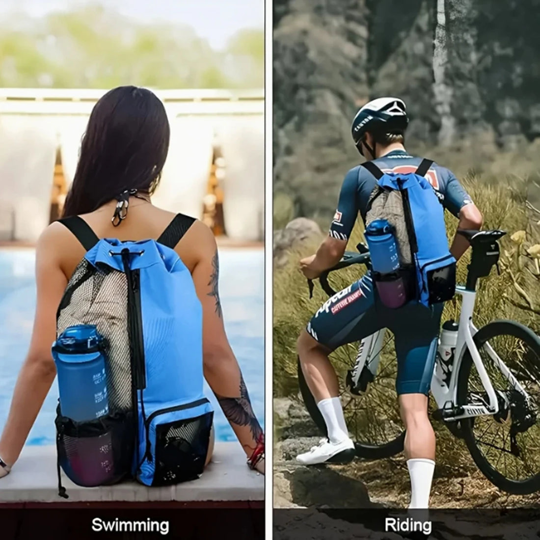 Mesh Drawstring Gym Backpack