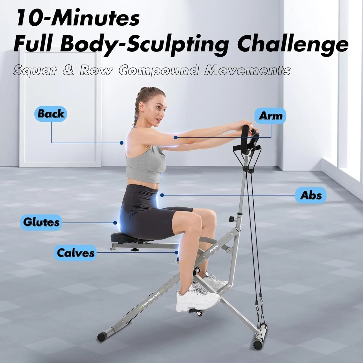 Foldable Squat Row Machine