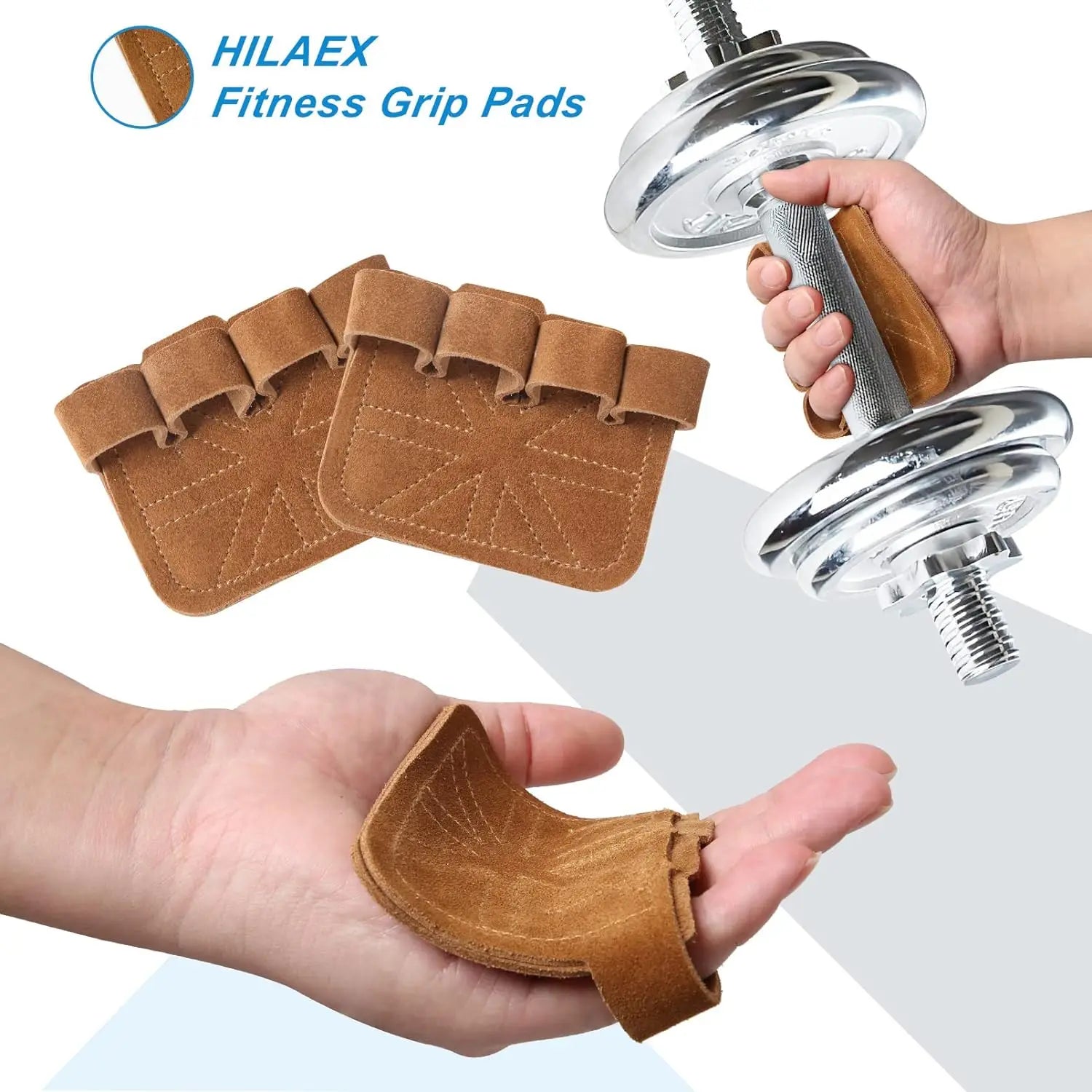 Cowhide Weightlifting Grip Gloves