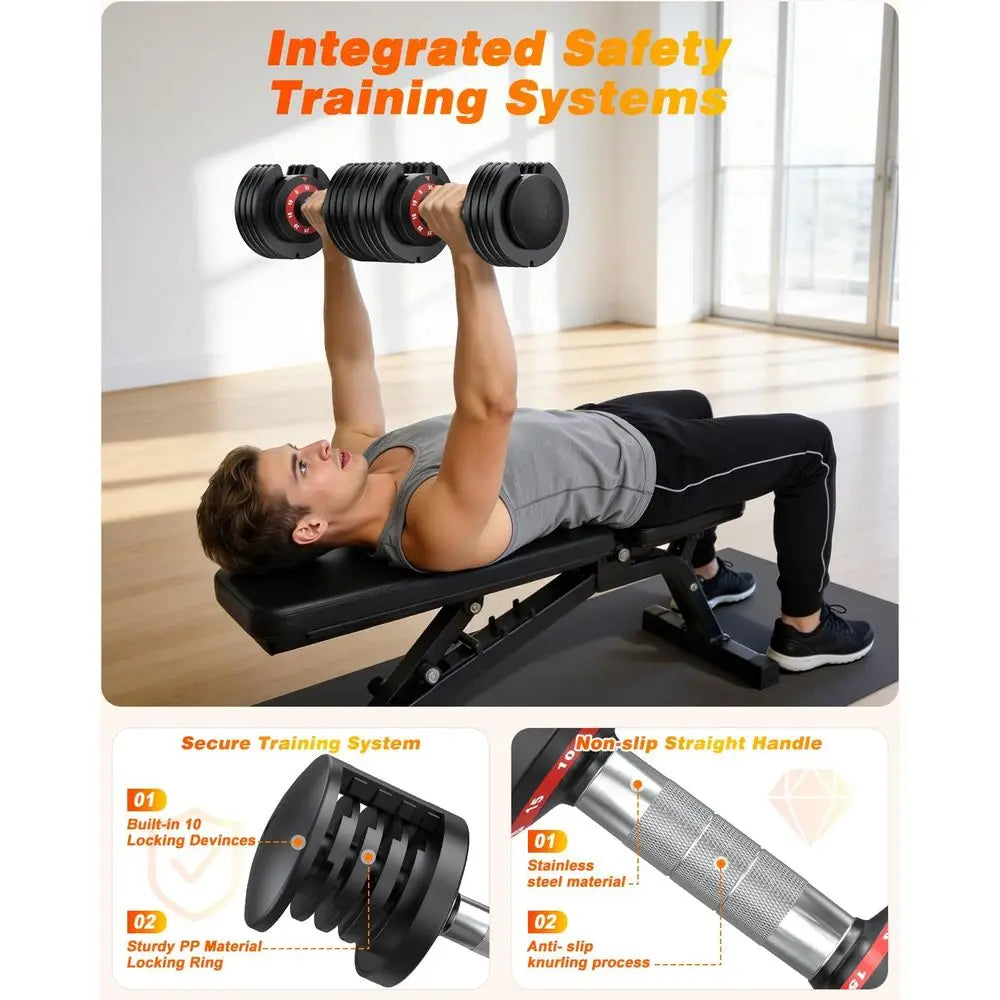 Quick Lock Dumbbells