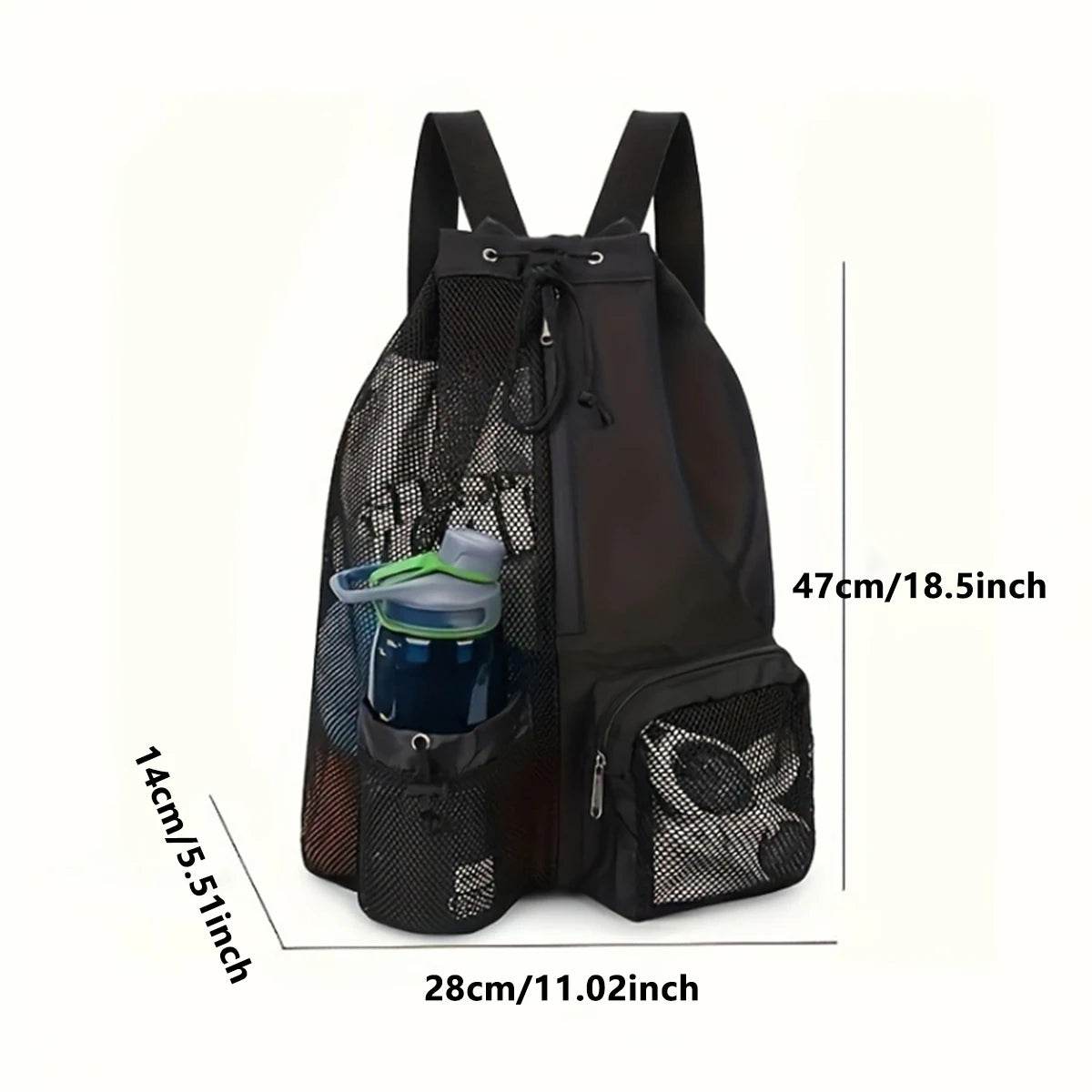 Mesh Drawstring Gym Backpack