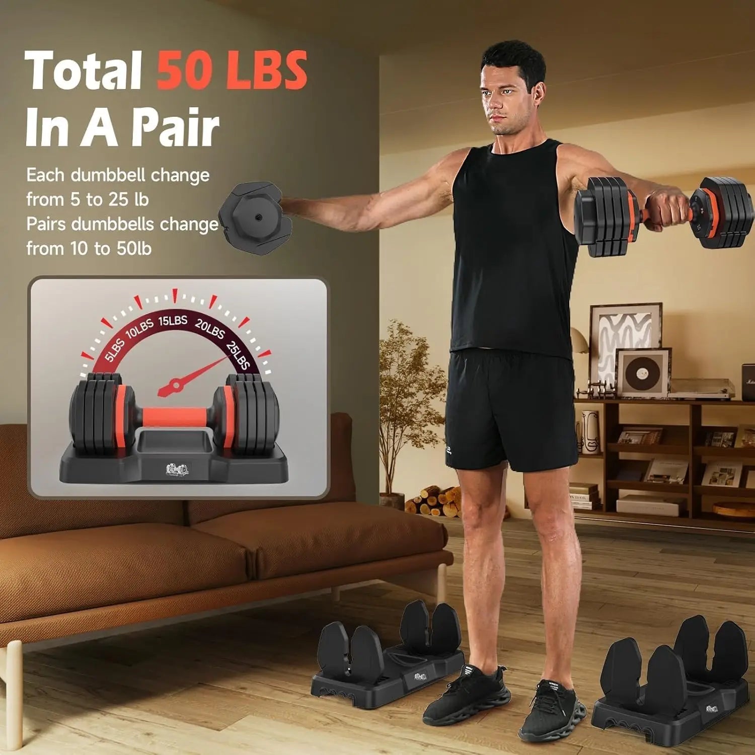 Adjustable Home Dumbbells