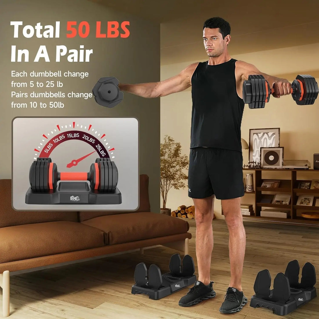 Adjustable Home Dumbbells