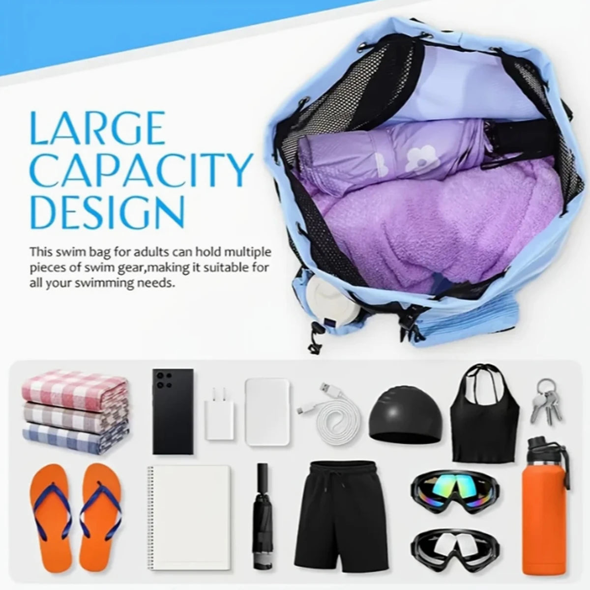Mesh Drawstring Gym Backpack