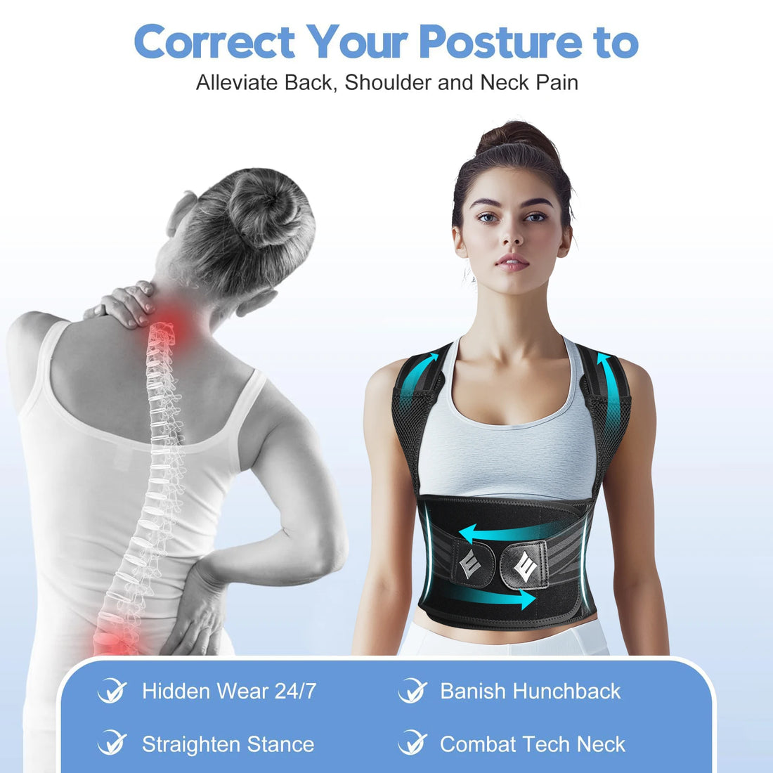Adjustable Back Posture Brace