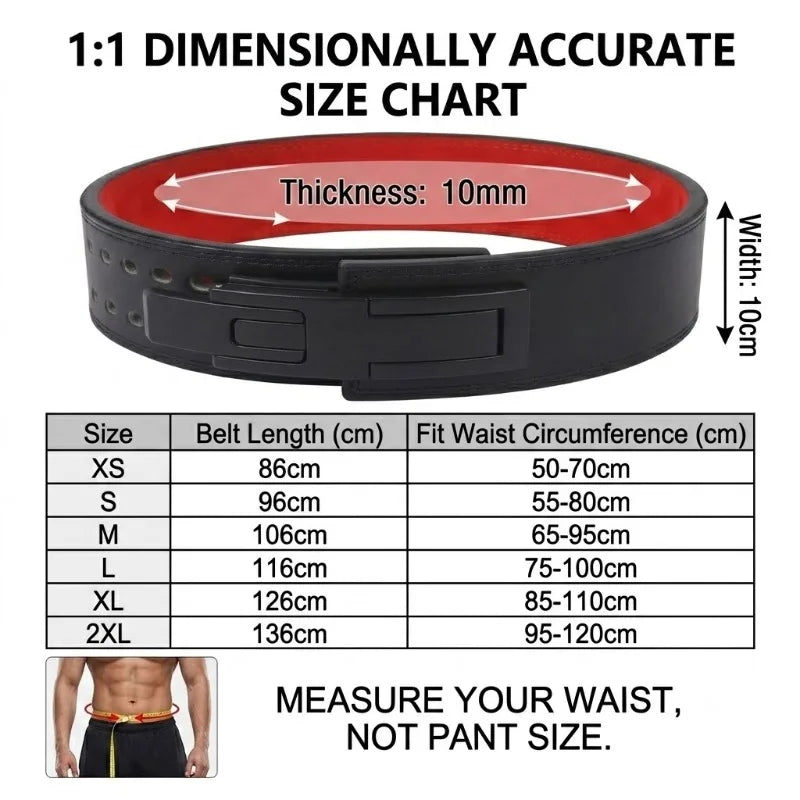 Leather Lever Weightlifting Belt
