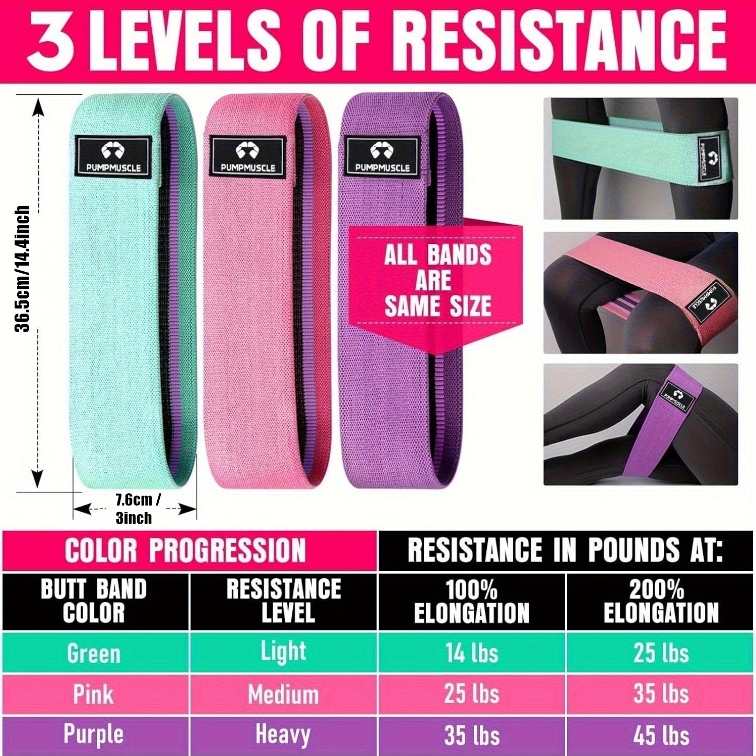 Fabric Booty Resistance Bands